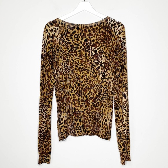 BOSTON PROPER | Leopard Sequin Cardigan | XS - Picture 6 of 6